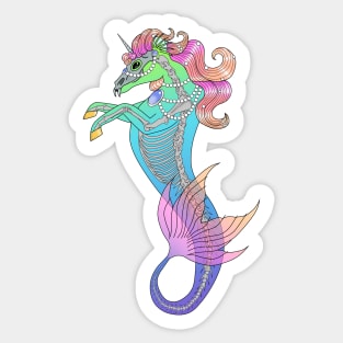 Sea Unicorn (neon) Sticker